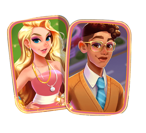 Portraits of a man and a girl
