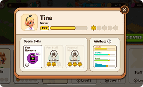 Player profile card with avatar and attributes